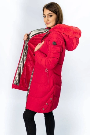 WODOODPORNA ZIMOWA KURTKA DAMSKA CZERWONA (M-231)