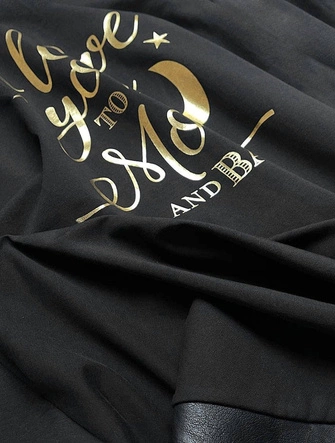 BAWEŁNIANA SUKIENKA Z DŁUGIM RĘKAWEM CZARNA (690ART)