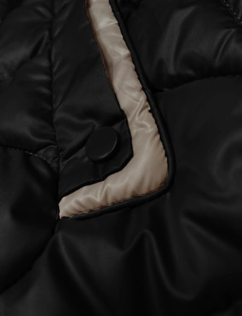 Bezrękawnik damski z ozdobnym pikowaniem S'West czarny (B8337-1)