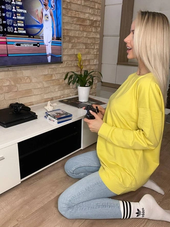 Długa damska bluza żółta (698ART)