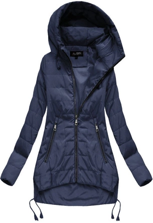 PIKOWANA KURTKA Z KAPTUREM GRANATOWA (759-1BIG)