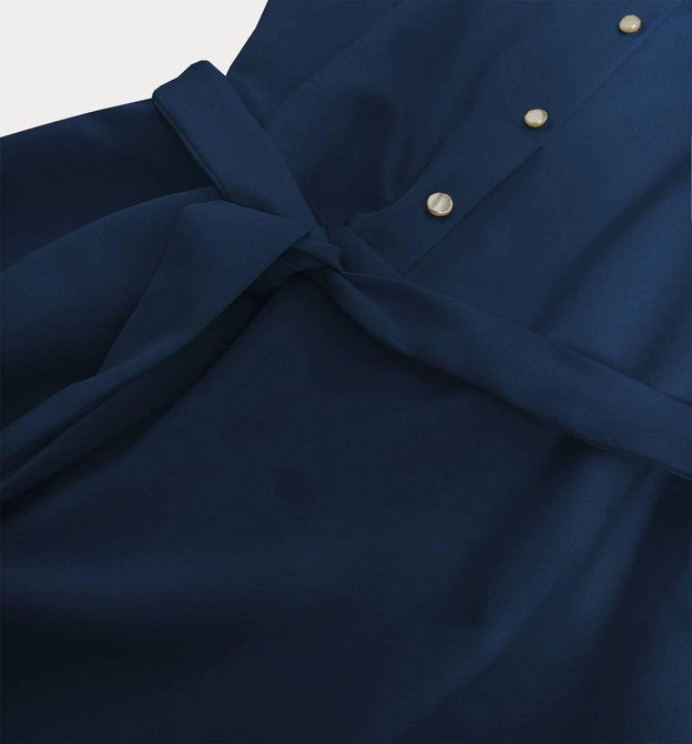 SUKIENKA Z KOŁNIERZYKIEM TYPU SZMIZJERKA GRANATOWA (431ART)