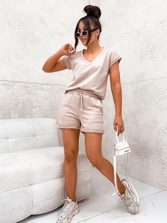 Bawełniany komplet letni beżowy (VE87)