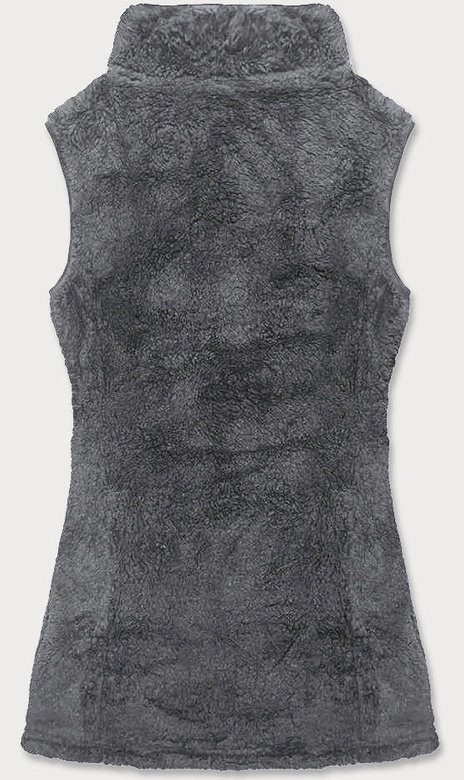 Pluszowa kamizelka damska ciemna szara (HH005-2)