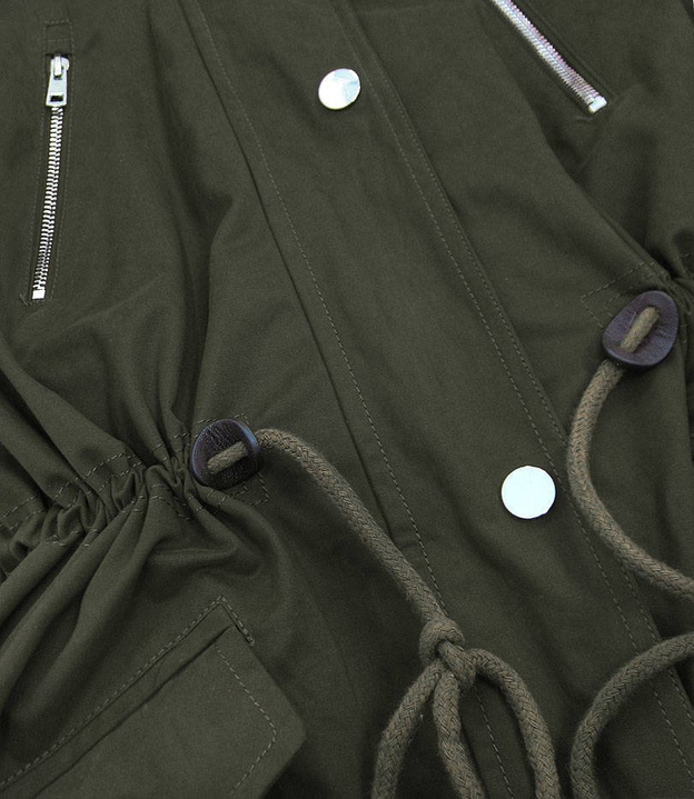 DAMSKA PARKA Z PODPINKĄ KHAKI (1998A)
