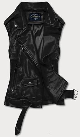 Ramoneska - kamizelka ekoskóra czarna (FL202050)