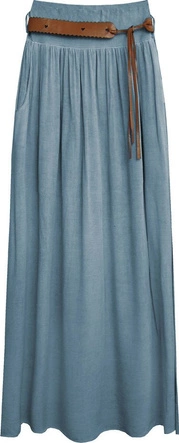 SPÓDNICA MAXI Z PASKIEM CIEMNONIEBIESKA 1 (343ART)