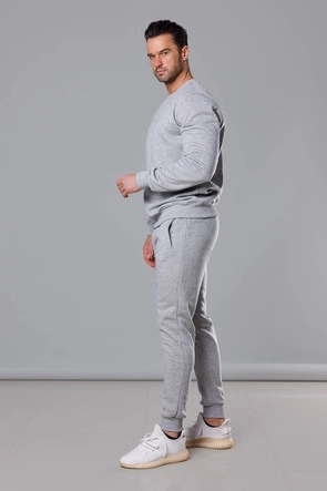 Komplet dresowy męski jasny szary (68C10380-2)