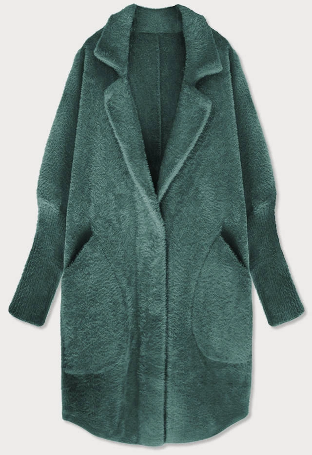 Wełniana narzutka alpaka szmaragdowa (7108)