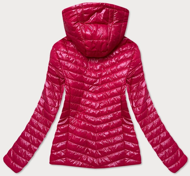 Błyszcząca kurtka damska czerwona (6380)