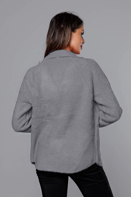 Krótka narzutka alpaka szara (CJ65)