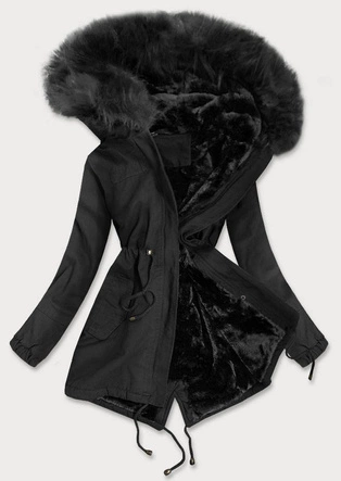 ZIMOWA PARKA DAMSKA CZARNA (D-213)
