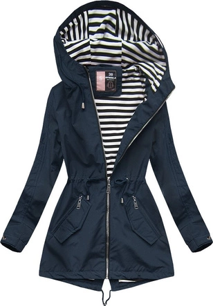 PARKA W MARYNARSKIM STYLU GRANATOWA (W647)