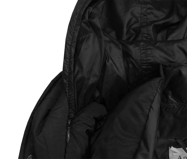 DAMSKA ZIMOWA KURTKA Z ŁĄCZONYCH MATERIAŁÓW CZARNA (J19-011)