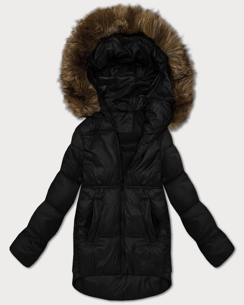 Damska kurtka bombka z kapturem S'West czarna (B8280-1)