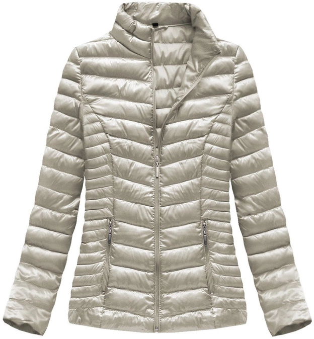 BŁYSZCZĄCA KURTKA ZE STÓJKĄ SZAMPAŃSKA (B2601)