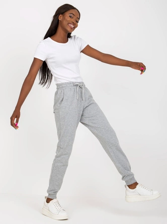 Damskie spodnie dresowe szary melanż (B-006)