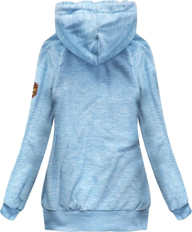 BLUZA Z KOLOROWYM SUWAKIEM BŁĘKITNA (391)