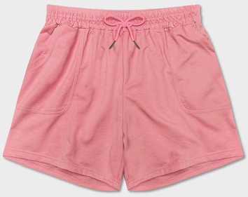 Dresowe spodenki damskie łososiowe (8K950-38)