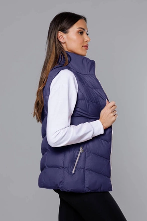 Puchowy bezrękawnik damski granat (5m719-215)