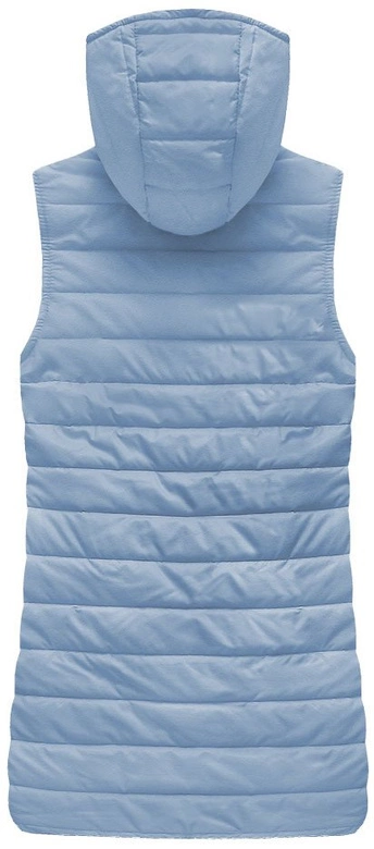 DŁUGA PIKOWANA KAMIZELKA NIEBIESKA (16769)