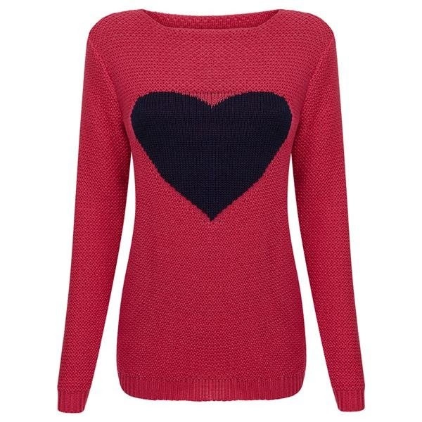 SWETER Z SERCEM CZERWONY (SW011)