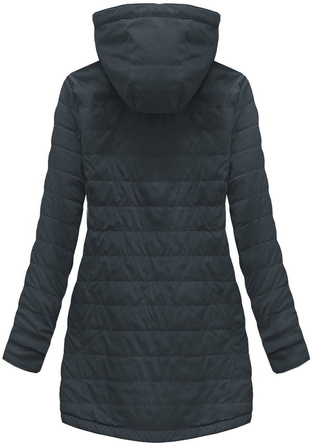 DWUSTRONNA PARKA Z KAPTUREM GRANATOWA (W0232BIG)