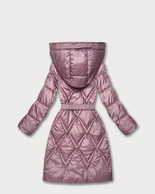 Pikowany płaszcz przejściowy z kapturem Goodlookin różowy (Y3-9215-52)