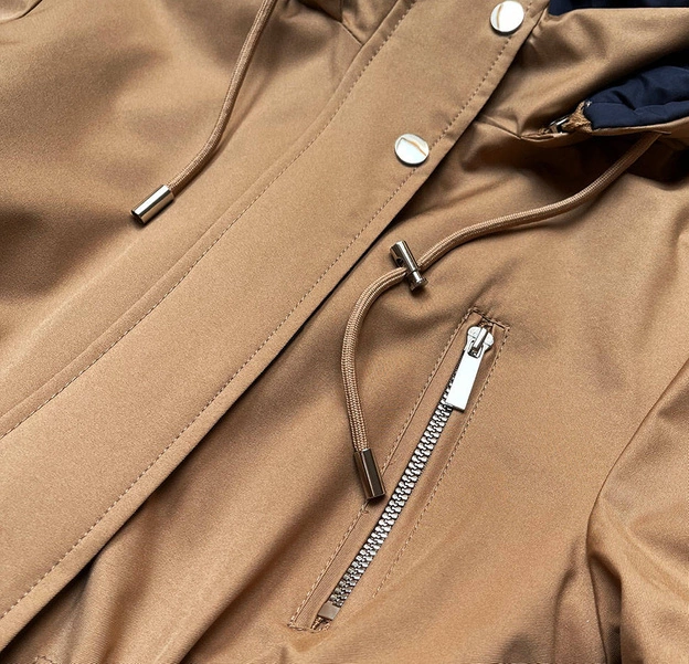 KURTKA DAMSKA 2 W 1 BEŻ-GRANAT (BH2017)