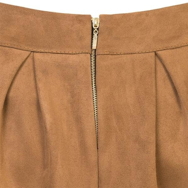 ROZKLOSZOWANA SPÓDNICA CAMEL JASNY (S014)