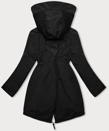 Zimowa kurtka damska z kapturem Miss TiTi czarna (H-3832)