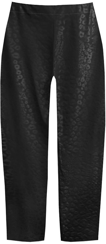 BŁYSZCZĄCE LEGGINSY W PANTERKĘ CZARNE (331ART)