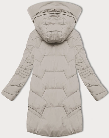 Przejściowa kurtka damska z kapturem LHD jasny beżowy (LHD-24585)