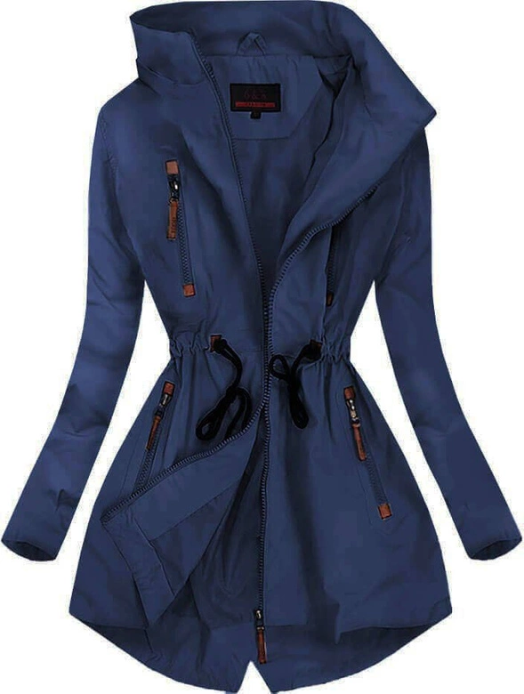 KURTKA TYPU PARKA GRANATOWA (2028-2)