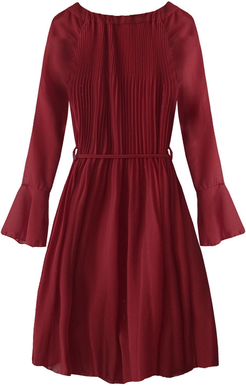 PLISOWANA SUKIENKA HISZPANKA BORDOWA (241ART)