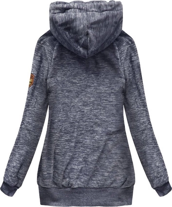 BLUZA Z KOLOROWYM SUWAKIEM GRANATOWA (391)