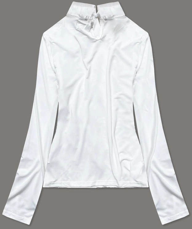 ELEGANCKA BLUZKA Z KOŁNIERZYKIEM ECRU (8522)