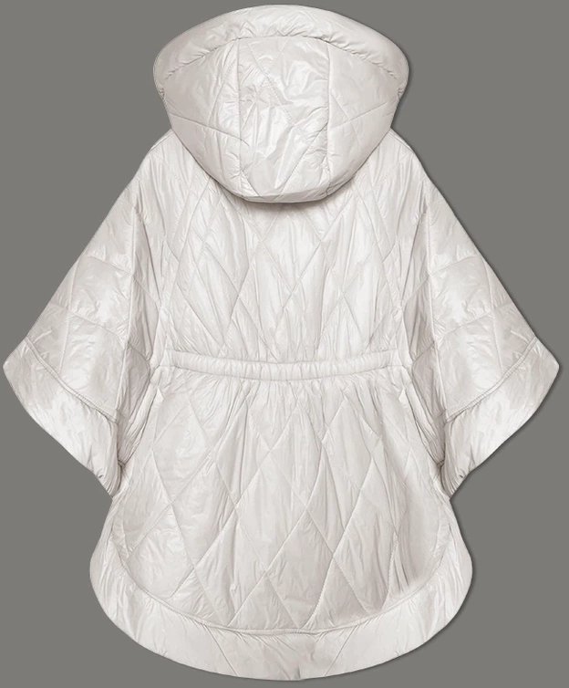 Kurtka typu ponczo ecru (P3-6911-12)