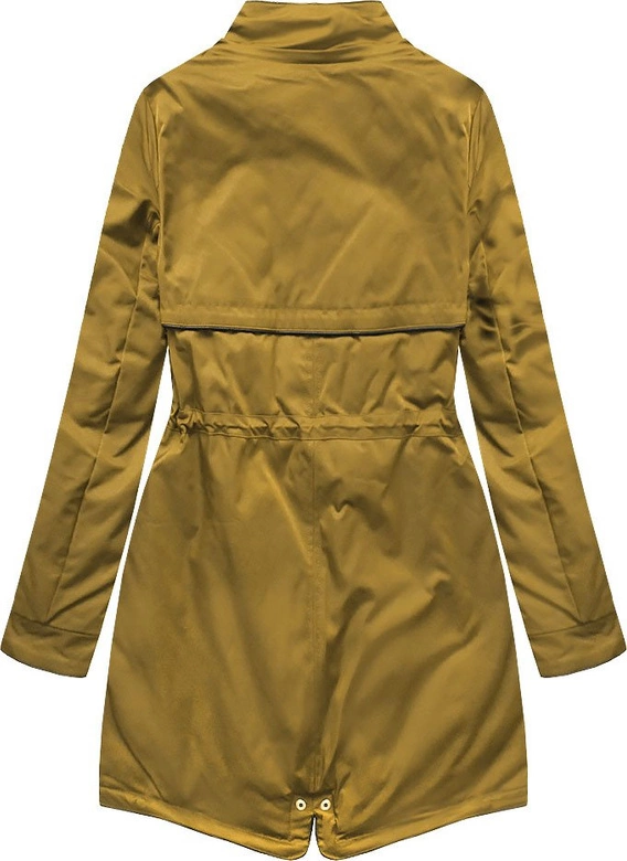 Damska parka zimowa na misiu żółta (b2623)