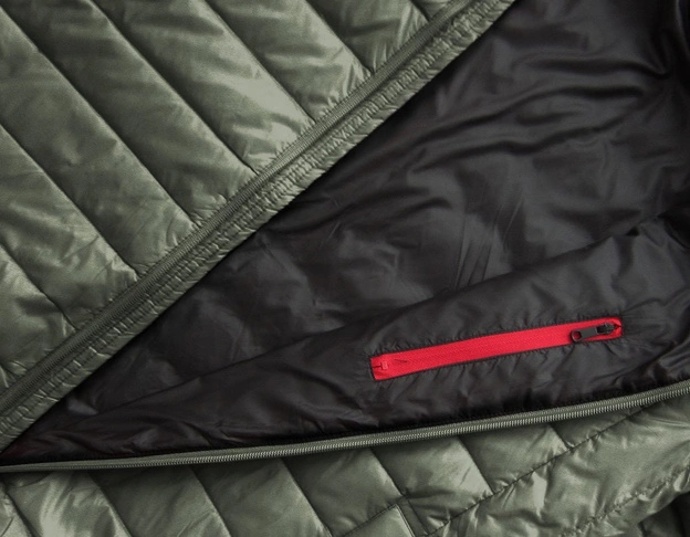 PIKOWANA KURTKA Z PUCHEM NATURALNYM KHAKI (5023)