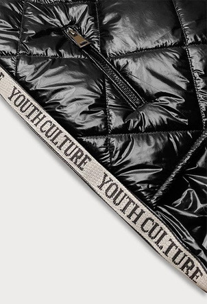 Błyszcząca kamizelka damska czarna (ag3-02)