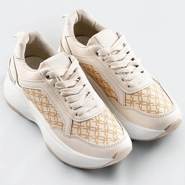 Sportowe buty damskie beżowe (sg-137)