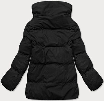 Krótka kurtka zimowa z wysoką stójką czarna (5m729-392)