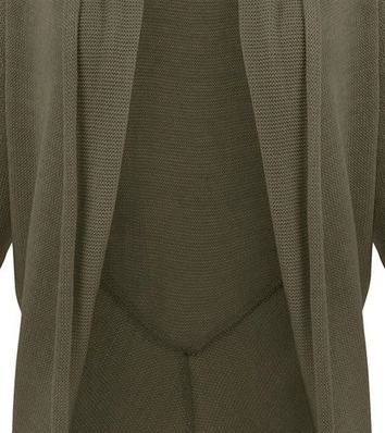 DŁUGI SWETER Z KOŁNIERZEM KHAKI (SW88)