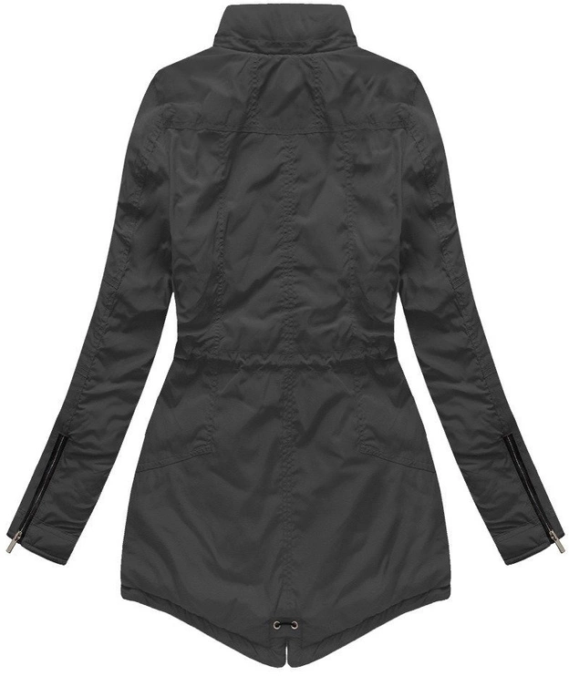 KURTKA Z KAPTUREM CZARNA (7307/2)