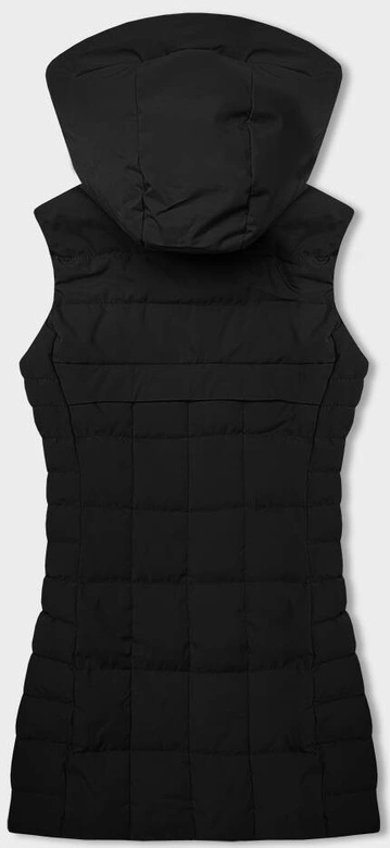 Damski bezrękawnik z kapturem czarny (16M9096-392)