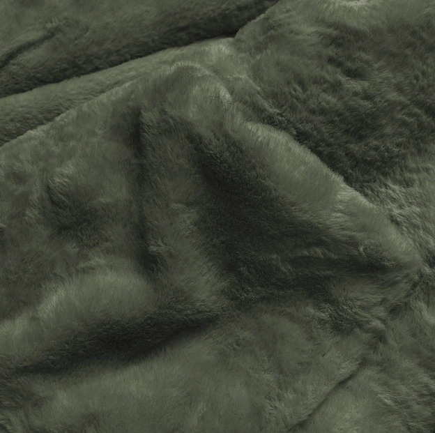 Ciepła kurtka zimowa damska dwustronna khaki (w610big)