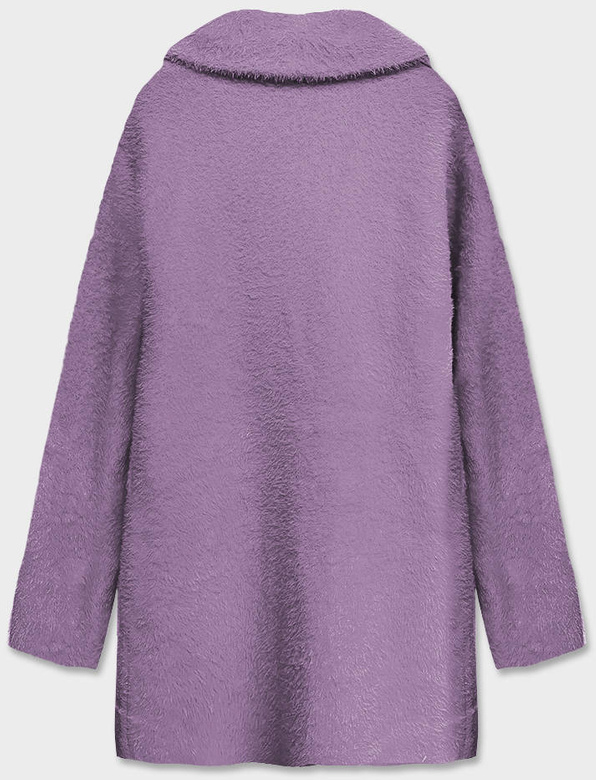 Krótka wełniana narzutka alpaka fiolet (7108-1)