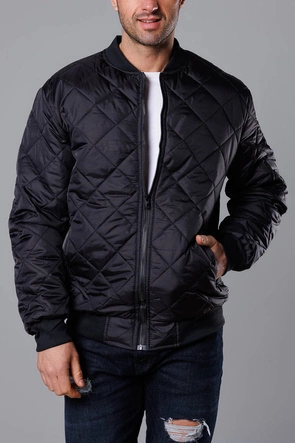 Pikowana bomberka męska czarna (MY01-1)