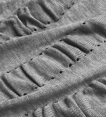 DŁUGI SWETER Z MARSZCZENIAMI CIEMNOSZARY (181ART)